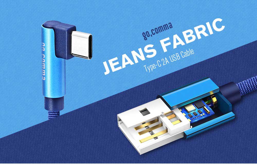 [Deal] Get Gocomma Type-C Jeans Braided 2A USB Cable at $1.99