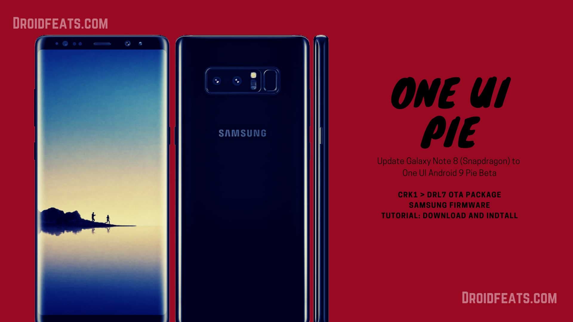 Update Galaxy Note 8 (Snapdragon) to One UI Android 9 Pie Beta Firmware