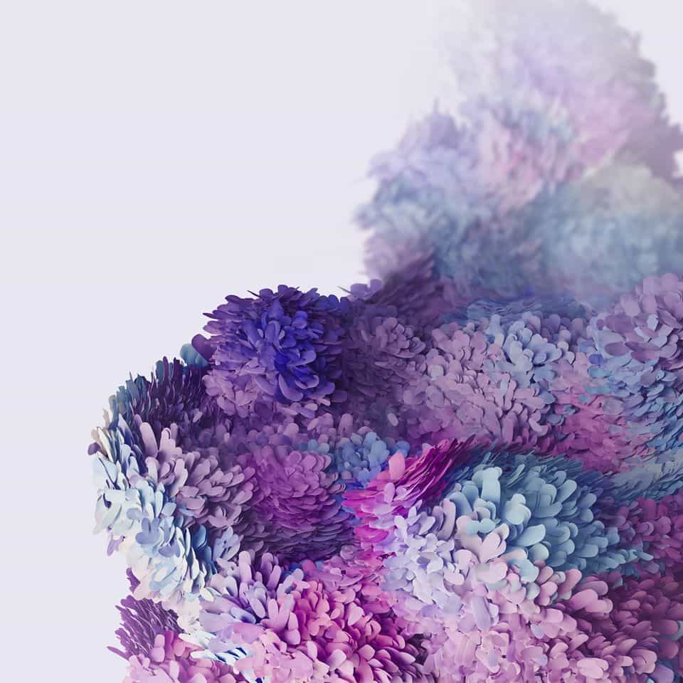 “Beautiful Floral Art” Samsung Galaxy S20 wallpapers (3200×3200 resolution) – download now!